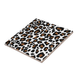 Leopard Big Cat Fur Muster drucken Fliese