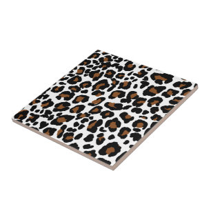 Leopard Big Cat Fur Muster drucken Fliese