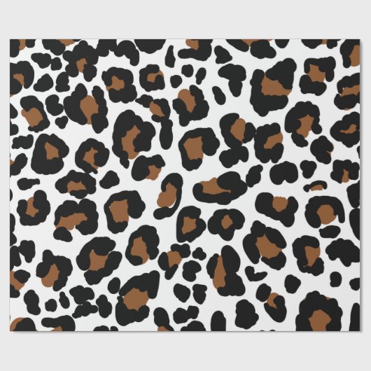Leopard Big Cat Fur Muster drucken Geschenkpapier (Flach)
