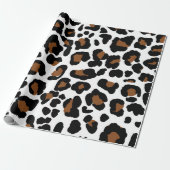 Leopard Big Cat Fur Muster drucken Geschenkpapier (Ungerollt)