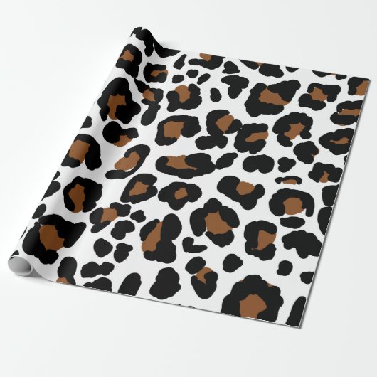 Leopard Big Cat Fur Muster drucken Geschenkpapier (Ungerollt)