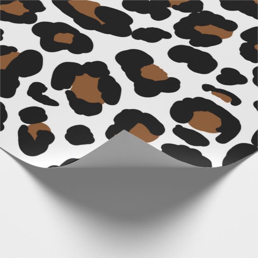 Leopard Big Cat Fur Muster drucken Geschenkpapier (Ecke)