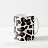Leopard Big Cat Fur Muster drucken Kaffeetasse (VorderseiteRechts)