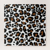 Leopard Big Cat Fur Muster drucken Puzzle (Horizontal)