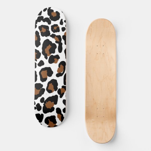 Leopard Big Cat Fur Muster drucken Skateboard (Vorderseite)