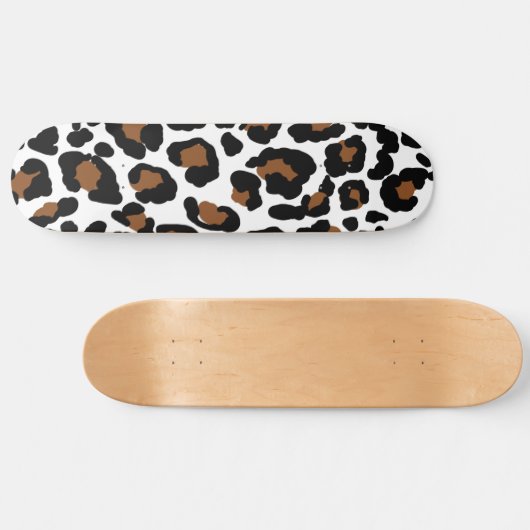 Leopard Big Cat Fur Muster drucken Skateboard (Horizontal)