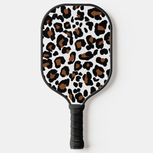 Leopard Big Cat Fur Muster Pickleball Schläger (Vorderseite)