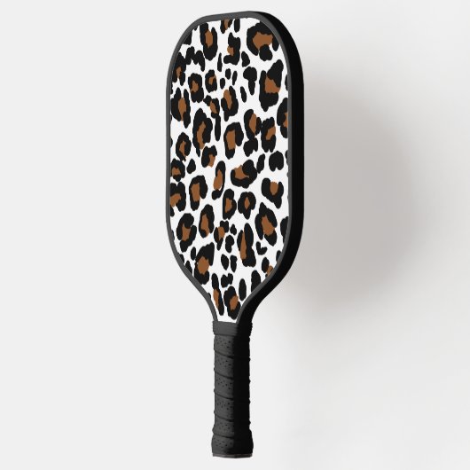 Leopard Big Cat Fur Muster Pickleball Schläger (Links)