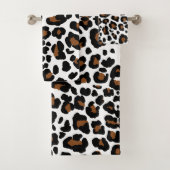 Leopard Big Cat Hide Fur Muster Print Badhandtuch Set (Insitu)