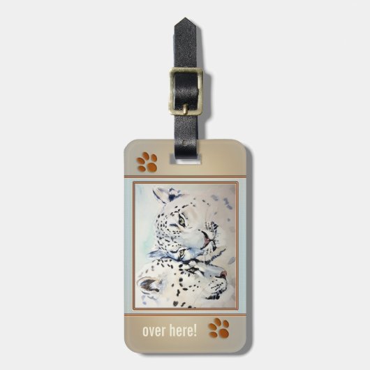 Leopard Big Cat Liebe Gepäcktag Gepäckanhänger (Vorderseite vertikal)