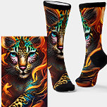Leopard Big Cat Orange Spots & Ribbon Fantasy Socken<br><div class="desc">Lion Leopard Orange Ribbon Fantasy Socks - sehen Sie mehr tolle Socken Designs in meinem Geschäft.</div>