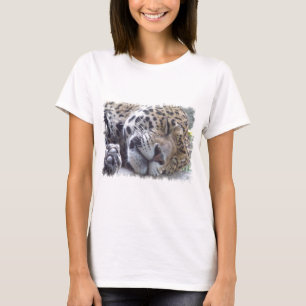 Leopard-Bild-Damen-angepasster T - Shirt