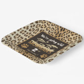 Leopard-Birthday-Papiertafel Pappteller (Gewinkelt)