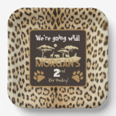 Leopard-Birthday-Papiertafel Pappteller (Vorderseite)
