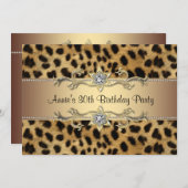 Leopard Birthday Party Einladung (Vorne/Hinten)