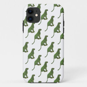 Leopard Black and Green Silhouette Case-Mate iPhone Hülle
