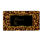 Leopard Black Gold Label-Adresse (Vorne)