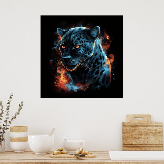 Leopard Blanc Poster (Küche)