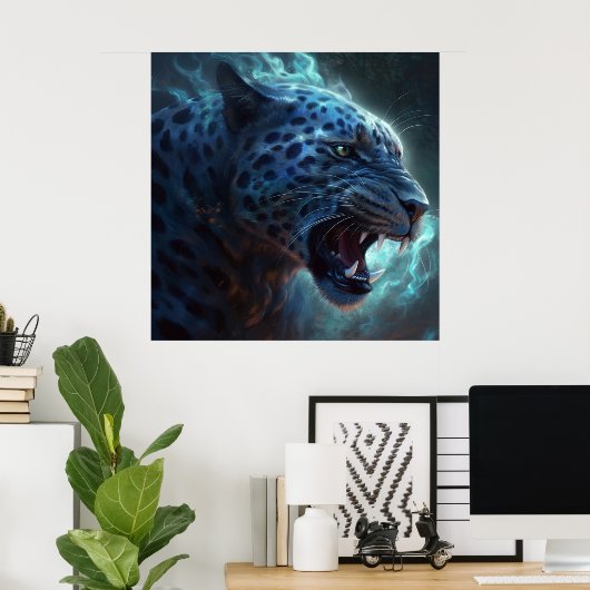 Leopard Blanc Poster (Heimbüro)