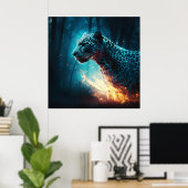 Leopard Blanc Poster (Heimbüro)
