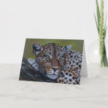 Leopard Blank Grußkarte