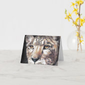 Leopard-Blankenkarte Karte (Gelbe Blume)