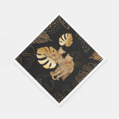 Leopard-Blätter Serviette (Ecke)