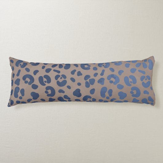 Leopard Blau Muster Kissen (Vorderseite)