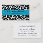 Leopard; blau visitenkarte (Vorne/Hinten)