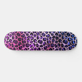 LEOPARD BLAUE LILA Skateboard Deck (Horizontal)