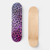 LEOPARD BLAUE LILA Skateboard Deck (Vorderseite)