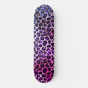 LEOPARD BLAUE LILA Skateboard Deck