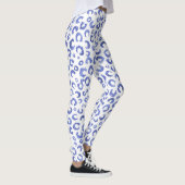 Leopard-Blauer Glitzer Leggings (Rechts)
