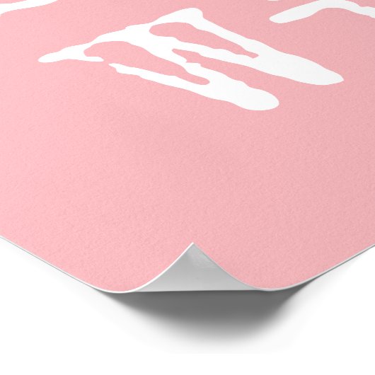 Leopard Bleibe Wild Pink Poster (Ecke)