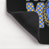 Leopard Blue Gold Checkered Football Touchdown Sea Mousepad (Ecke)