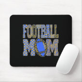Leopard Blue Gold Checkered Football Touchdown Sea Mousepad (Mit Mouse)