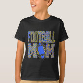 Leopard Blue Gold Checkered Football Touchdown Sea T-Shirt (Vorderseite)
