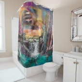 Leopard Blue Lagoon Wonderland Jungle Duschvorhang (Beispiel)