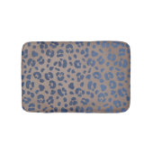 Leopard Blue Pattern Badematte (Vorderseite)