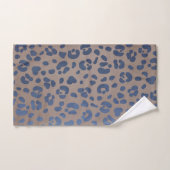 Leopard Blue Pattern Badhandtuch Set (Handtuch)