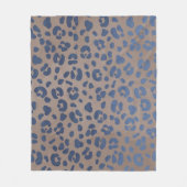 Leopard Blue Pattern Fleecedecke (Vorderseite)