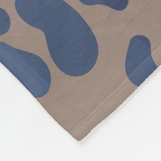 Leopard Blue Pattern Fleecedecke (Ecke)