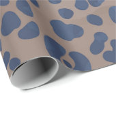 Leopard Blue Pattern Geschenkpapier (Rolleneckpunkt)