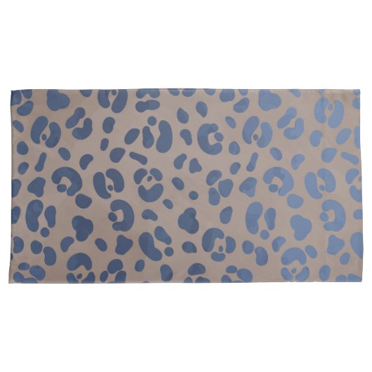 Leopard Blue Pattern Kissenbezug (Vorderseite-Rechts)