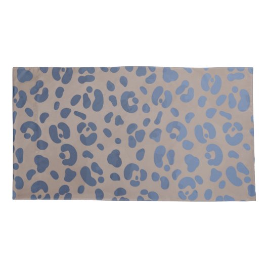 Leopard Blue Pattern Kissenbezug (Rückseite-Links)