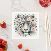 Leopard Blume Napkins Serviette (Beispiel)