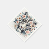 Leopard Blume Napkins Serviette (Ecke)