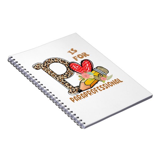 Leopard-Blume Paraprofessional Zurück zur Schule Notizblock (Rechte Seite)