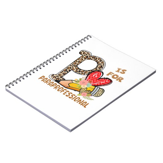 Leopard-Blume Paraprofessional Zurück zur Schule Notizblock (Linke Seite)