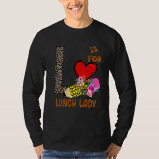Leopard Blumen Bleistift Mittagessen Dame T-Shirt